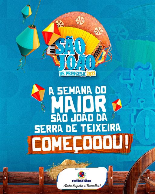 Simbora, que a melhor semana do ano já começou.  Agora é contagem regressiva para o maior São João da Serra de Teixeira!